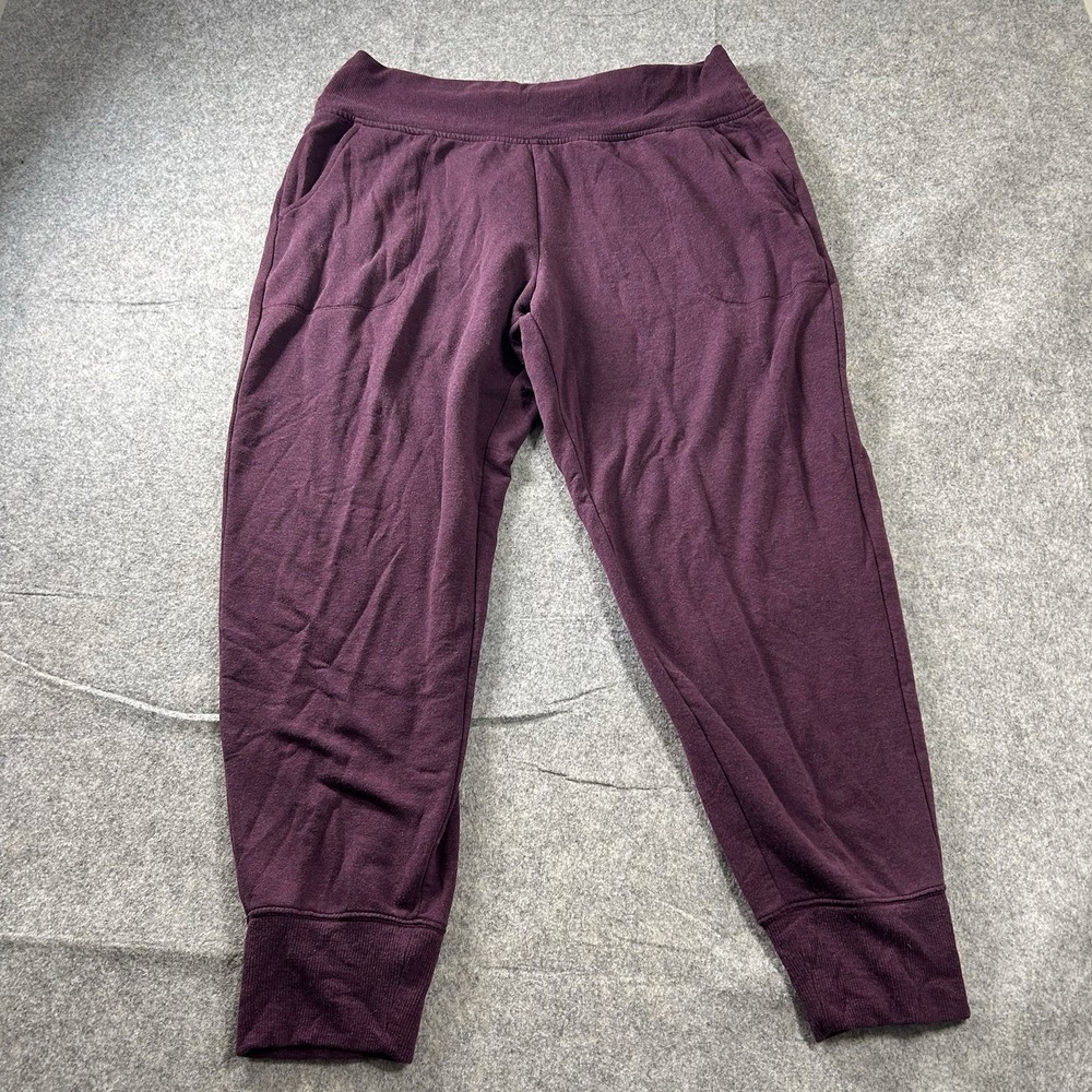 Athleta Pants Women's XL Coaster Luxe Jogger High Rise Fleece Purple